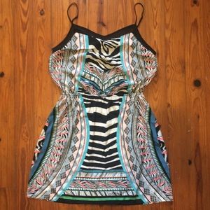 Patterned Express mini dress. Size Medium. Never worn.
